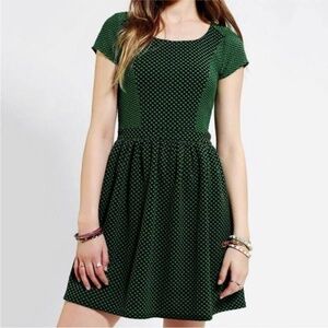 UO Cooperative Green Polkadot Dress